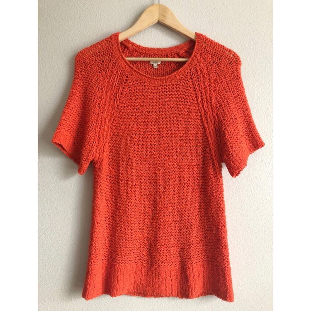 Wilfred By Aritzia Orange Open Knit Sweater Size Medium